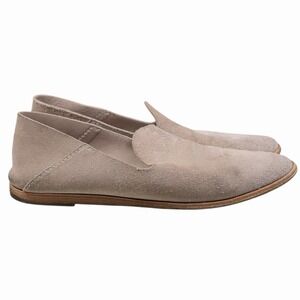 Pedro Garcia Yoshi Suede Leather Soft Slip On Smoking Loafer Flats Beige Sz 37.5
